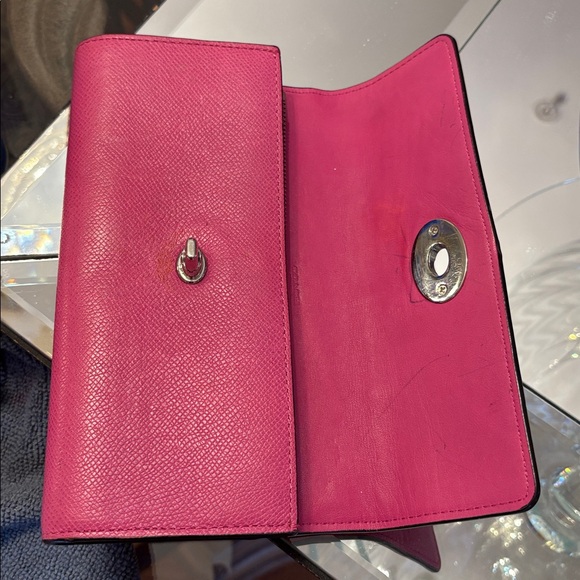 Coach Embossed Textured Leather Slim Envelope Wallet Pouch F52345 - Picture 7 of 11